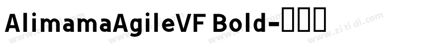 AlimamaAgileVF Bold字体转换